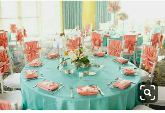 Decoración coral y aqua - 4