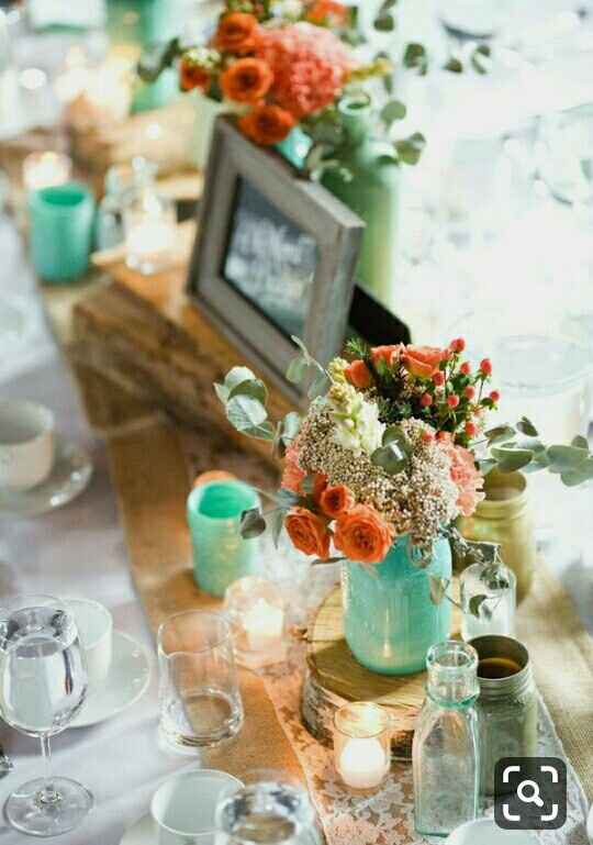 Decoración coral y aqua - 6