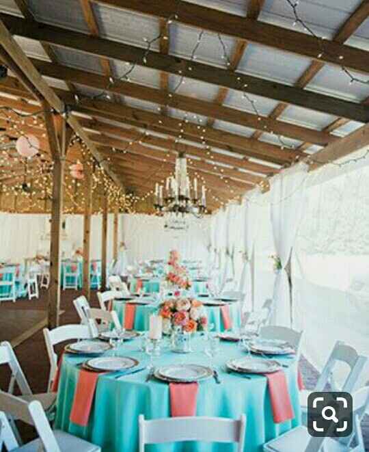 Decoración coral y aqua - 9