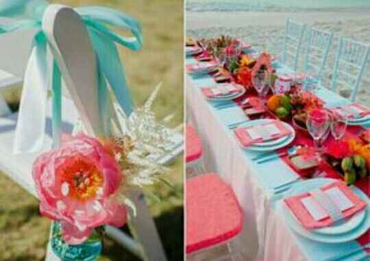 Decoración coral y aqua - 10