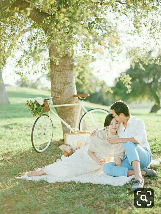 Fotos vestidos de novios en bici - 2