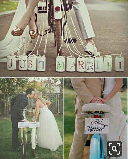 Fotos vestidos de novios en bici - 24