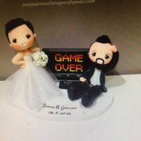 Cake Topper Game Over - 2