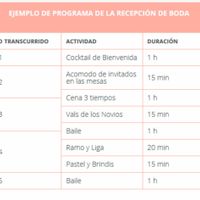 Itinerario de boda - 1