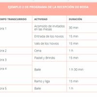 Itinerario de boda - 1