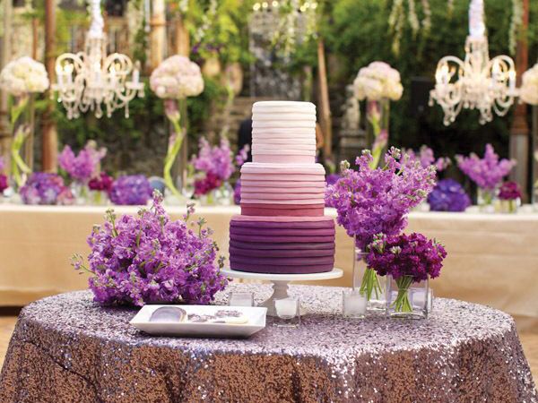 Combinacion de colores en lila, morado rosa y verde - 1