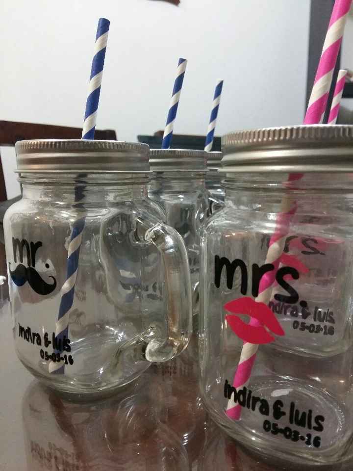 Mason jars para mesa de bebidas boda - 2