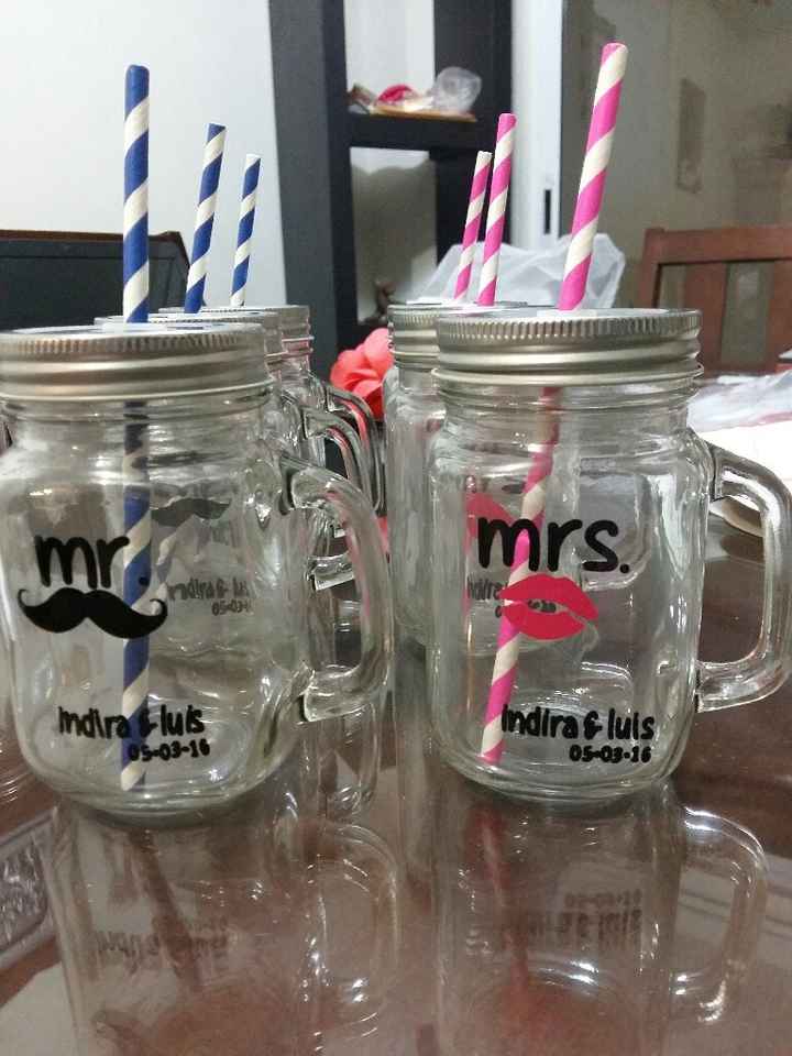 Mason jars para mesa de bebidas boda - 3