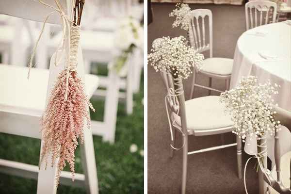 Ideas para decorar las sillas de la boda