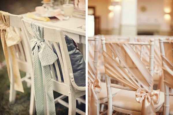 Ideas para decorar las sillas de la boda