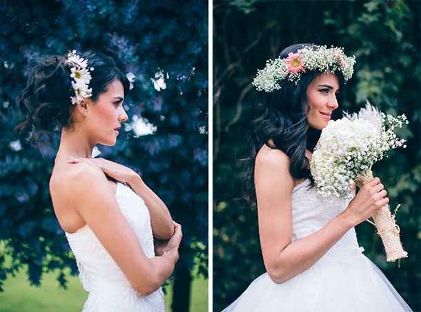 Las flores naturales, son las preferidas por las novias, para llevar en su cabeza. Además de ser pre