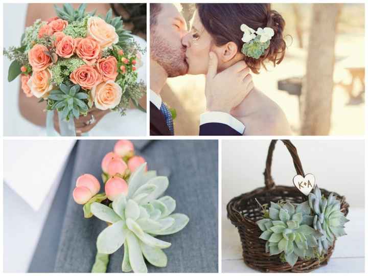 Boda con suculentas