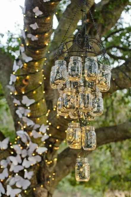 Frascos como candelabros