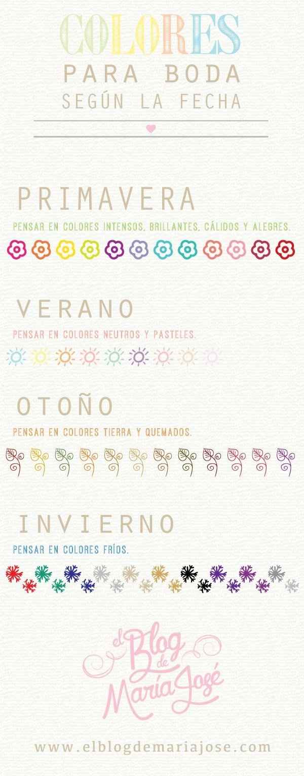 Colores para boda por temporada