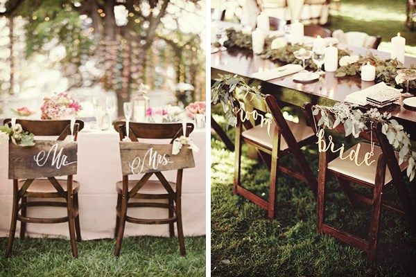 Ideas para decorar las sillas de la boda