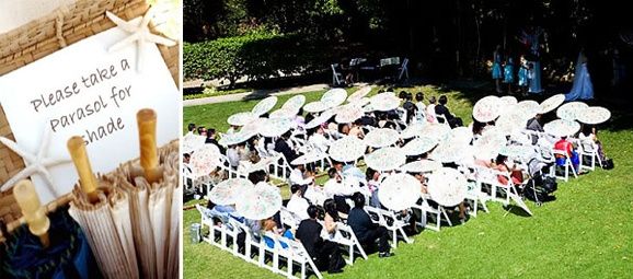 ceremonia y sombrillas
