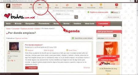 Agenda de boda,