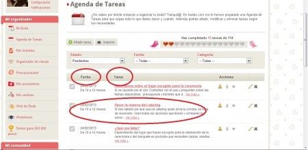 Agenda de boda,