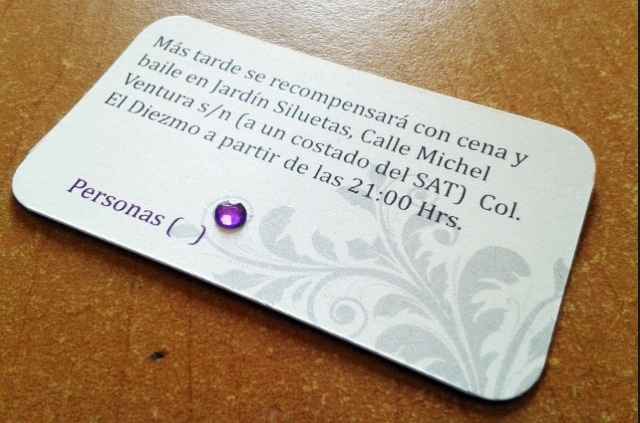 Boletos en invitacion  - 1