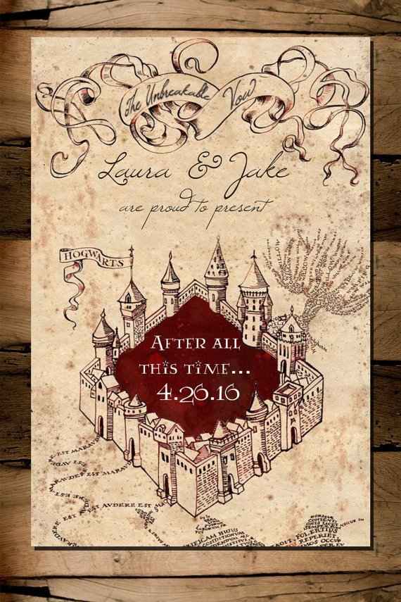 Invitacion tipo Mapa del Merodeador