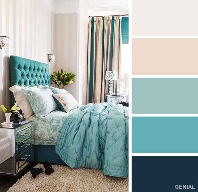 beige + turquesa