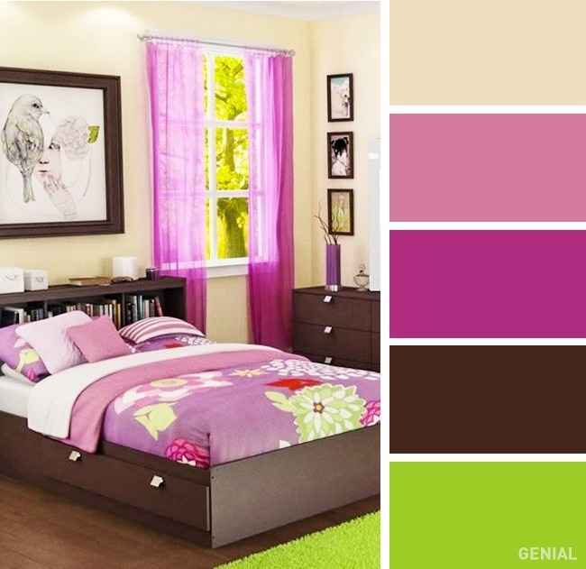 fuscia + chocolate
