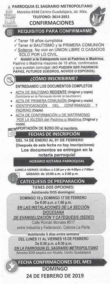 Confirmación FEB 2019