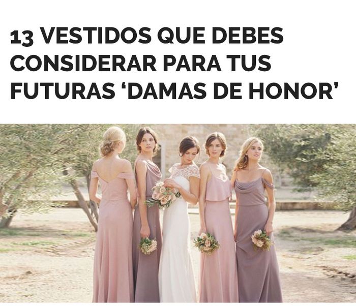 Damitas de honor - 1
