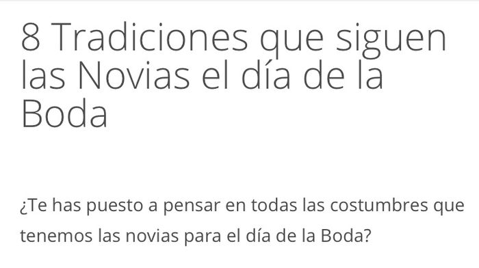 Tradiciones y supersticiones - 1