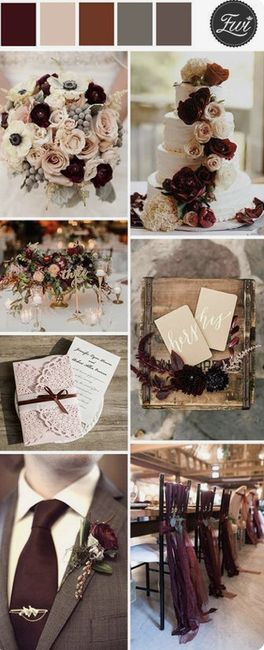 Bodas en color vino 9