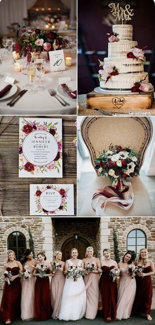 Bodas en color vino 8