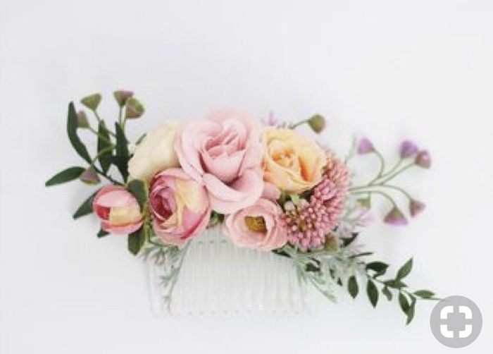 Tocados para novias en tonalidades rosas - 4