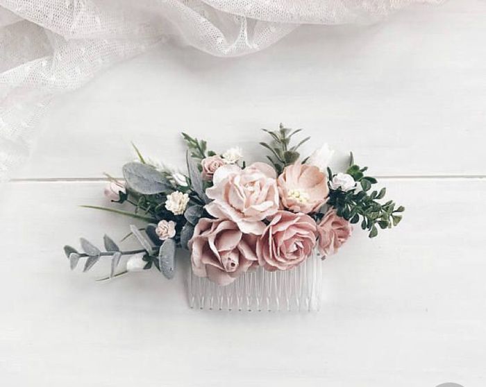Tocados para novias en tonalidades rosas - 5