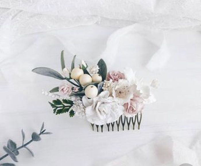 Tocados para novias en tonalidades rosas - 7