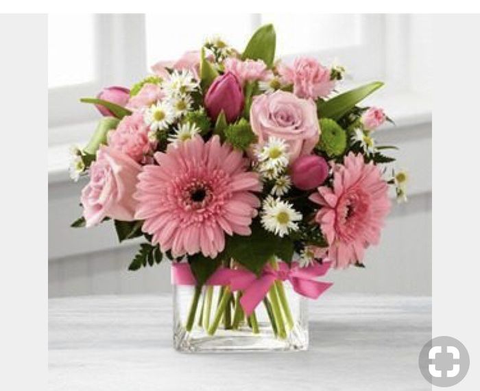 Centros de mesa con tonos rosas - 3