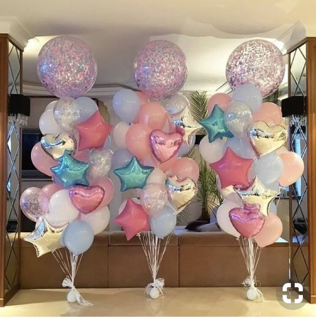 Decoración con globos rosas - 1