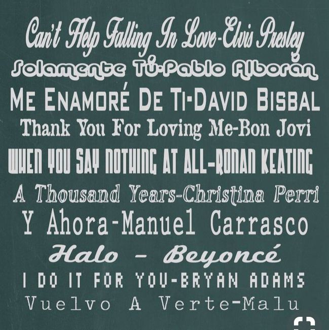 Canciones Lara su primer baile - 1