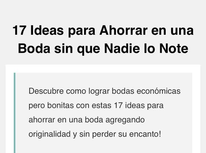 Ideas para ahorrar en tu boda - 1