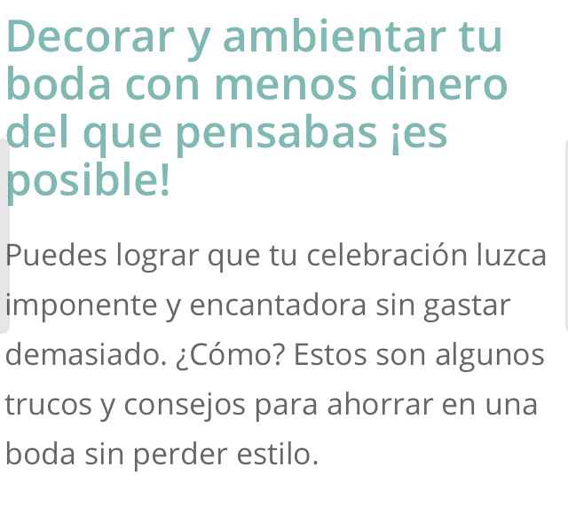 Ideas para ahorrar en tu boda - 10