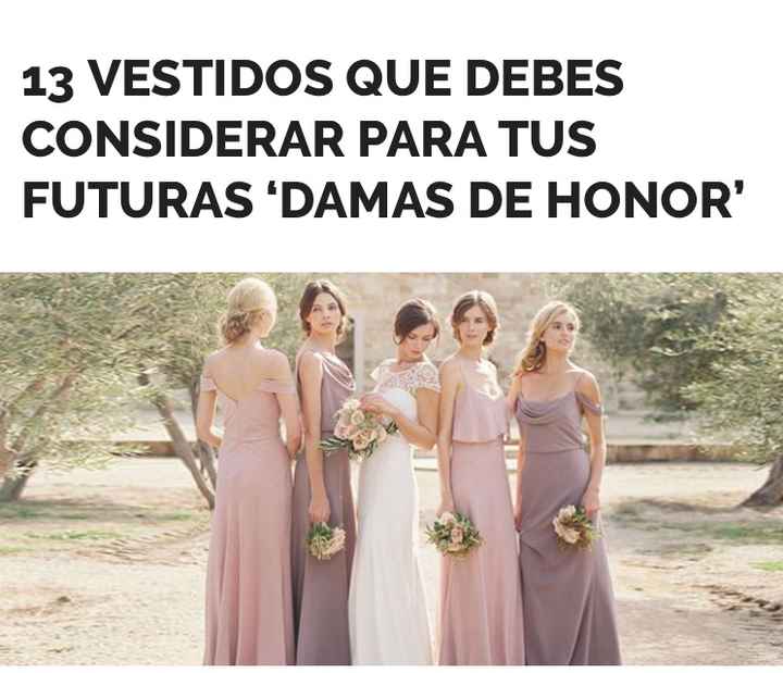 Damitas de honor - 1