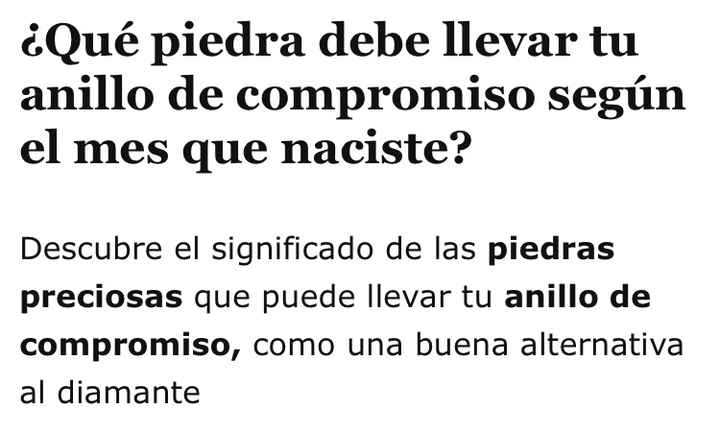 ¿que piedra preciosa debe llevar tu anillo de compromiso según el mes en el que naciste? - 1