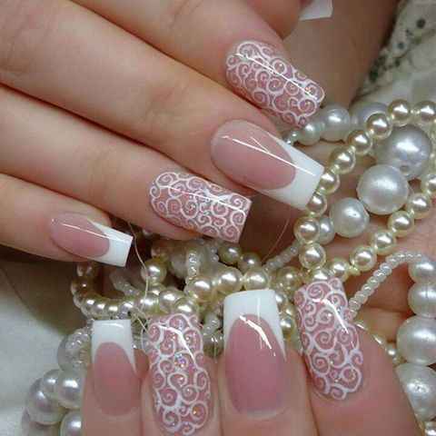 Manicura francesa para el gran día - 16