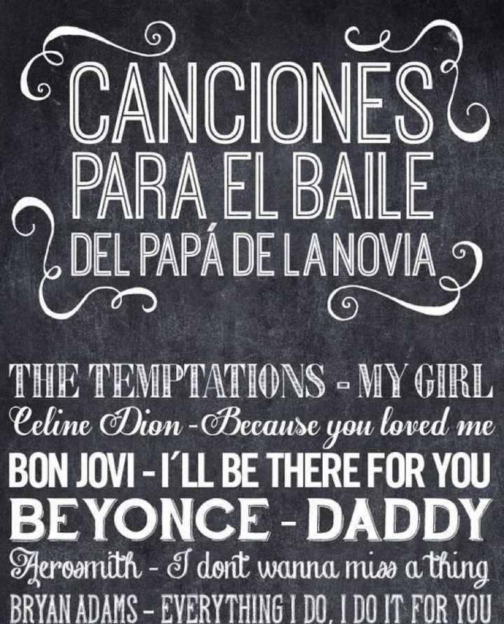 Que canción bailarán con su papá?? - 1