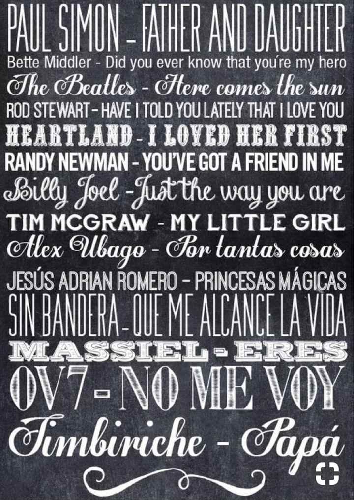Que canción bailarán con su papá?? - 2