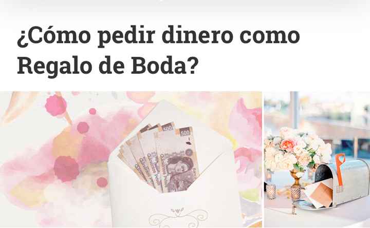 ¿como pedir dinero en la boda? - 1