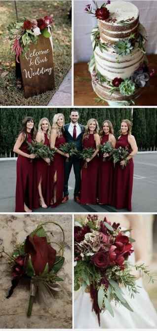 Bodas en color vino - 1