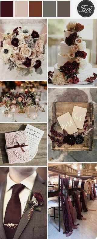 Bodas en color vino - 9