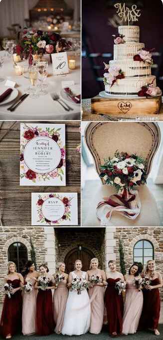 Bodas en color vino - 8
