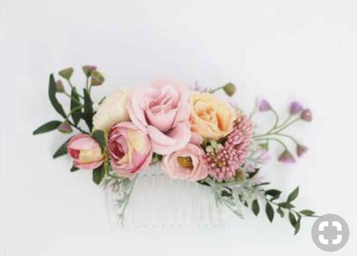 Tocados para novias en tonalidades rosas - 4