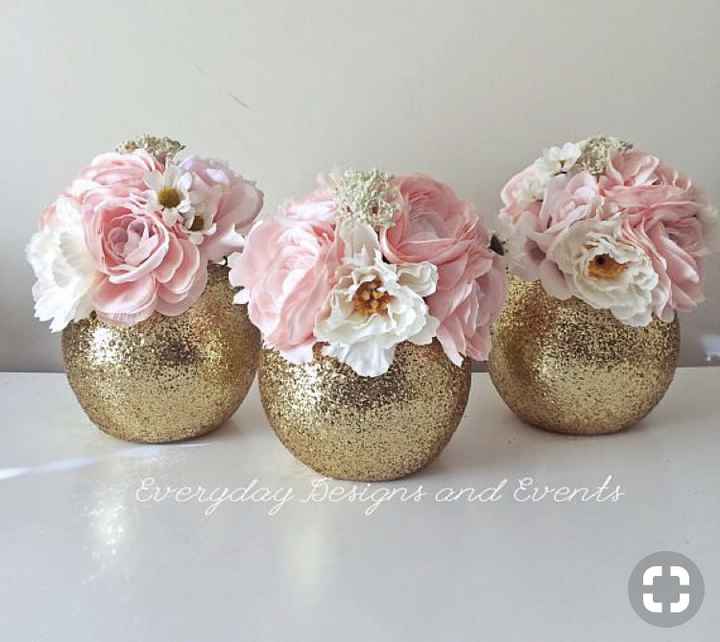 Centros de mesa con tonos rosas - 2